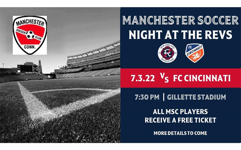 Save The Date - New England Revolution Game July 3rd